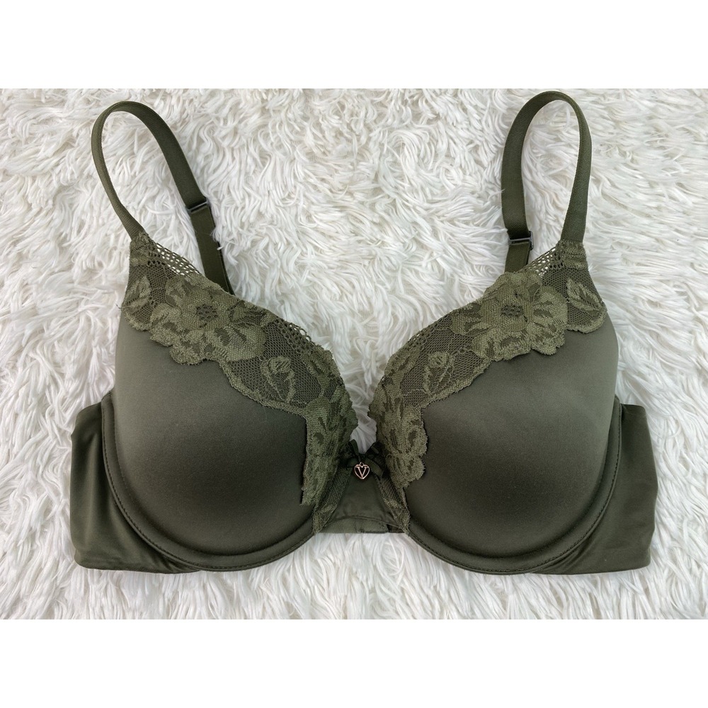 Body by Victoria Women's 36C Olive Green Perfect Shape T-Shirt Bra